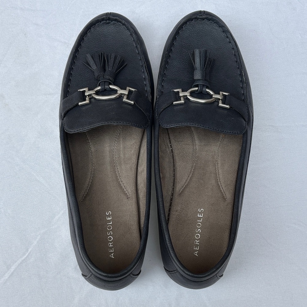 AEROSOLES Navy Tassel Loafers